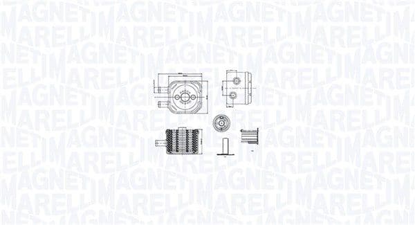 Radiator ulei, ulei motor MAGNETI MARELLI 350300003500