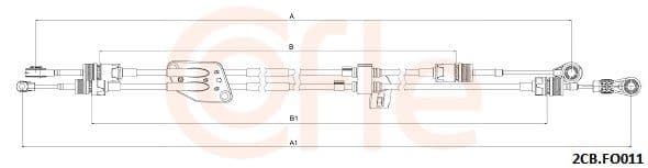 cablu,transmisie manuala COFLE 92.2CB.FO011