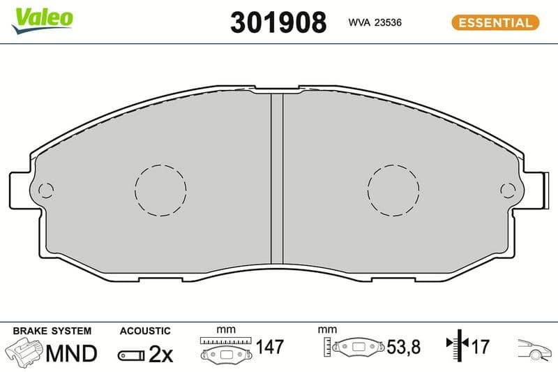 set placute frana,frana disc VALEO FIRST 301908