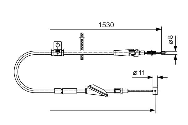 Cablu, frana de parcare BOSCH 1 987 482 136