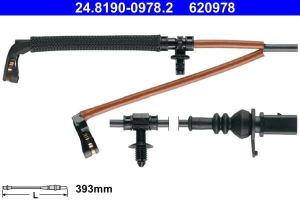 senzor de avertizare,uzura placute de frana ATE 24.8190-0978.2