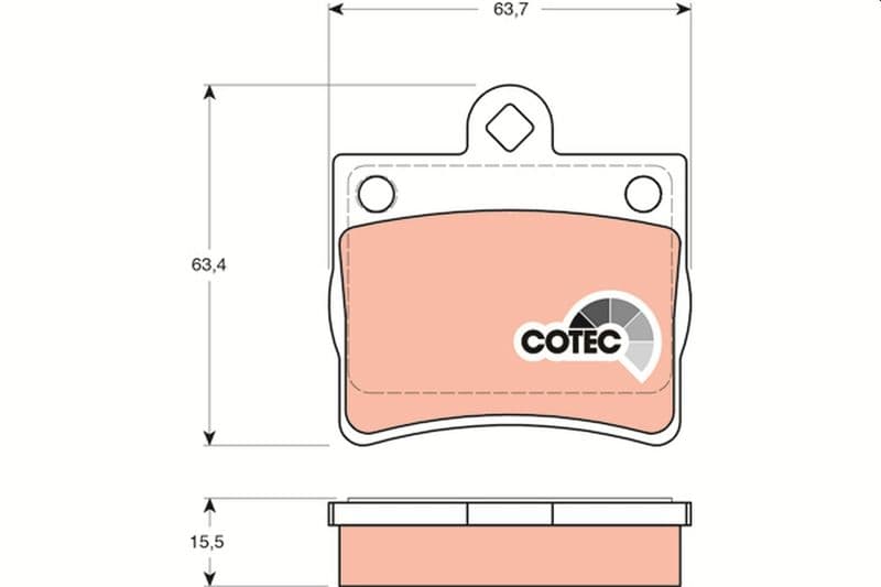set placute frana,frana disc TRW COTEC GDB1283