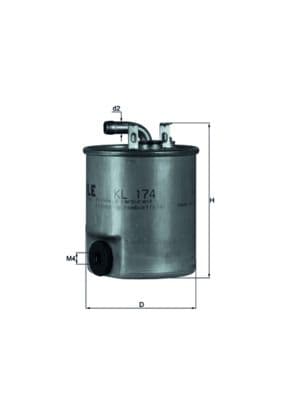 filtru combustibil MAHLE KL 174