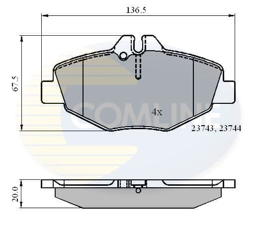 set placute frana,frana disc COMLINE CBP01209