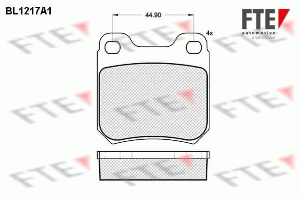 set placute frana,frana disc FTE 9010064