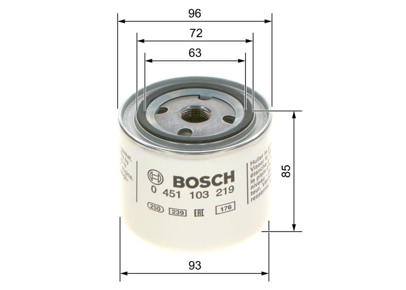 Filtru ulei BOSCH 0 451 103 219