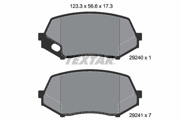 set placute frana,frana disc TEXTAR Q+ 2924001