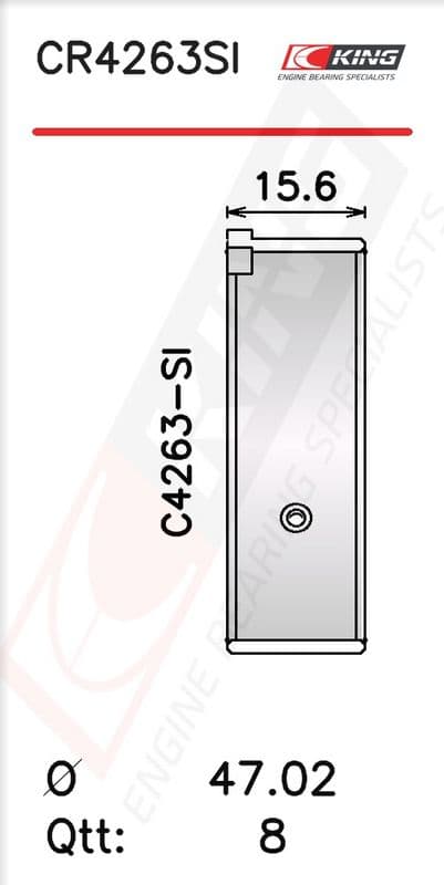 Cuzinet bielă KING CR4263SI0.5