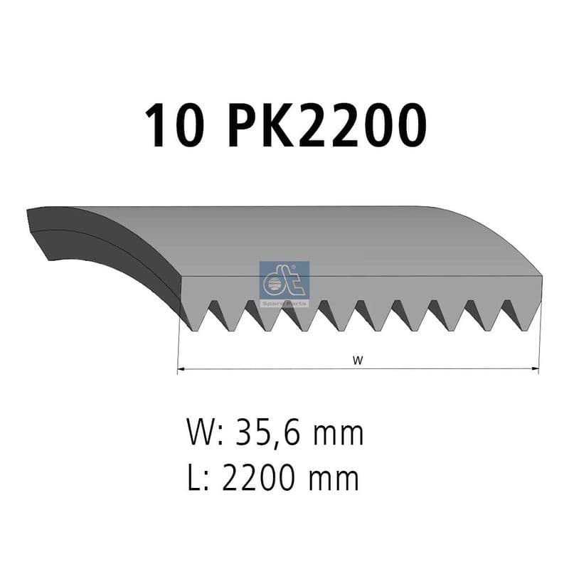 Curea transmisie cu caneluri DT Spare Parts 1.51506