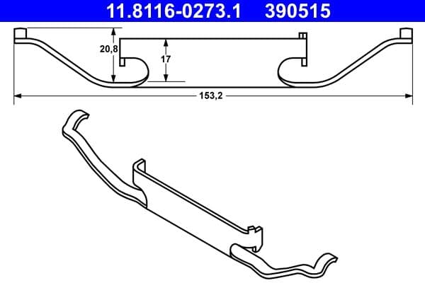 Arc, etrier frana ATE 11.8116-0273.1