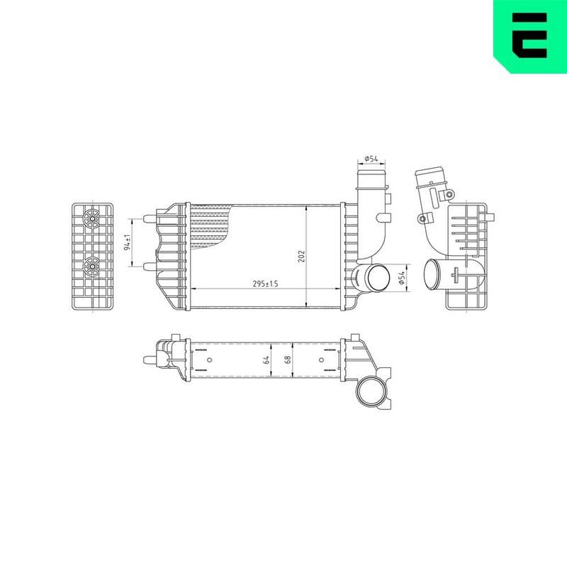 Intercooler, compresor ERA 672070