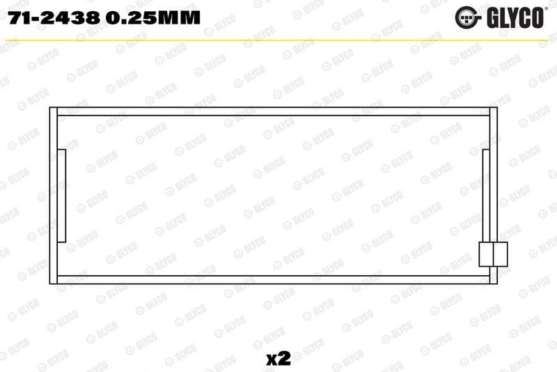 Cuzinet bielă GLYCO 71-2438 0.25mm