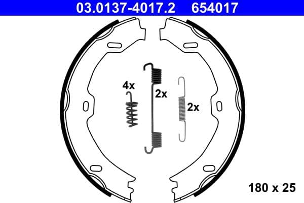 Set saboti frana, frana de mana ATE 03.0137-4017.2