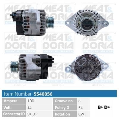 Generator / Alternator MEAT & DORIA 5540056