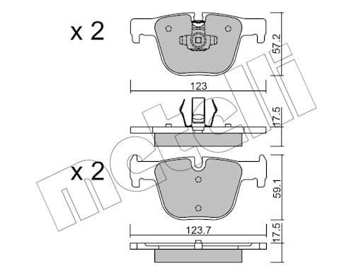set placute frana,frana disc METELLI 22-0963-0