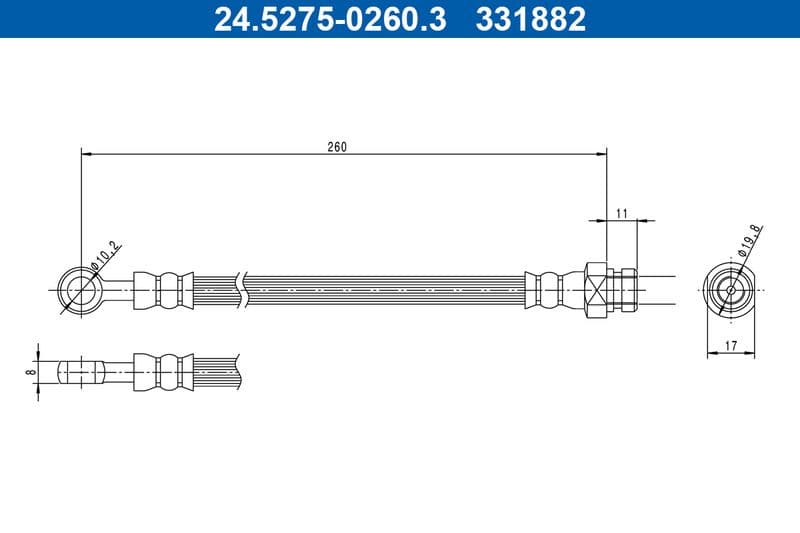 Furtun frana ATE 24.5275-0260.3