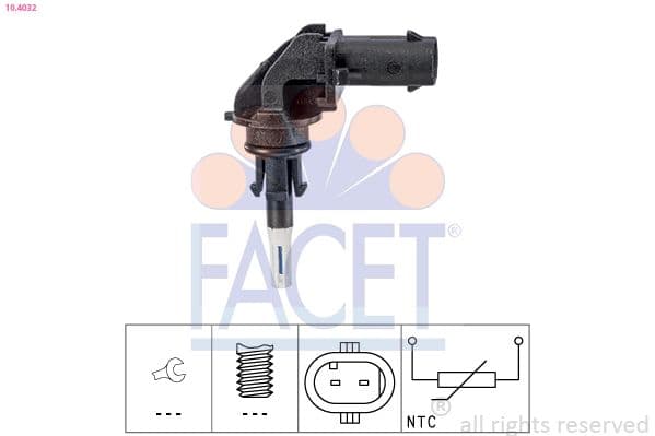 senzor,temperatura aer admisie FACET Made in Italy - OE Equivalent 10.4032