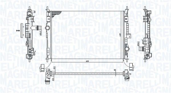 Radiator, racire motor MAGNETI MARELLI 350213199600