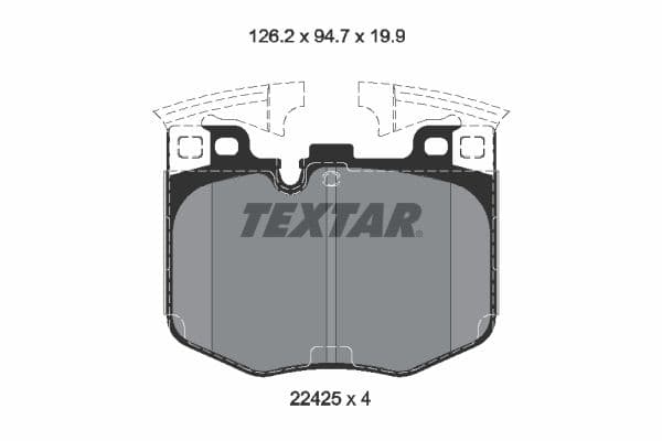 set placute frana,frana disc TEXTAR 2242501