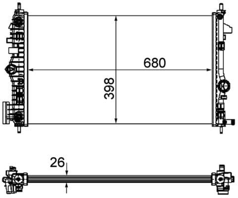 Radiator, racire motor MAHLE BEHR *** PREMIUM LINE *** CR 1103 000P
