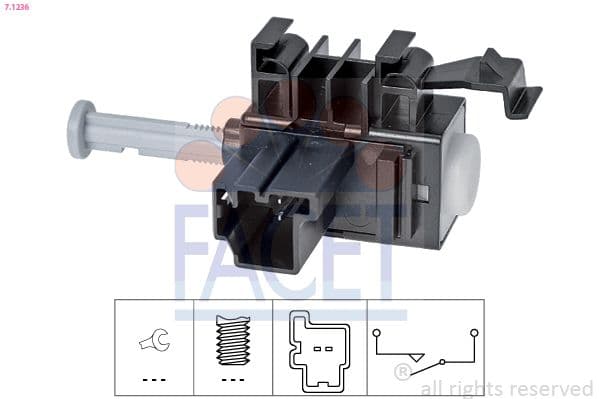 Comutator, actionare ambreiaj (Tempomat) FACET Made in Italy - OE Equivalent 7.1236