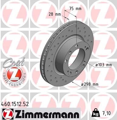 Disc frana ZIMMERMANN SPORT Z 460.1512.52