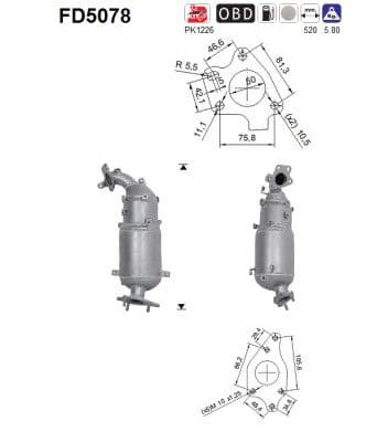 Filtru funingine/particule, sist.de esapament AS-PL FD5078