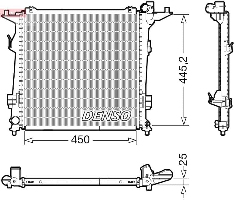 Radiator, racire motor DENSO DRM43006