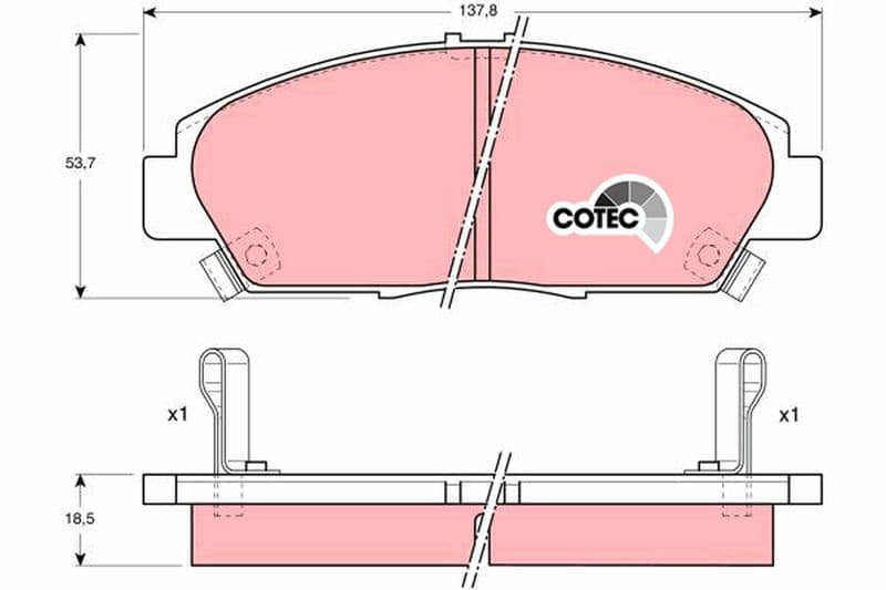 set placute frana,frana disc TRW COTEC GDB1061