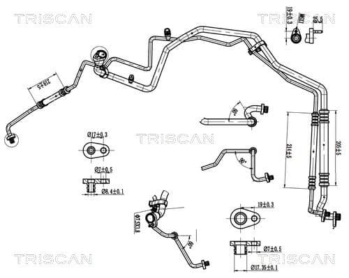 conducta presiune variabila,aer conditionat TRISCAN 9010 28045