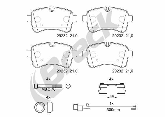 set placute frana,frana disc BRECK 29232 00 703 00