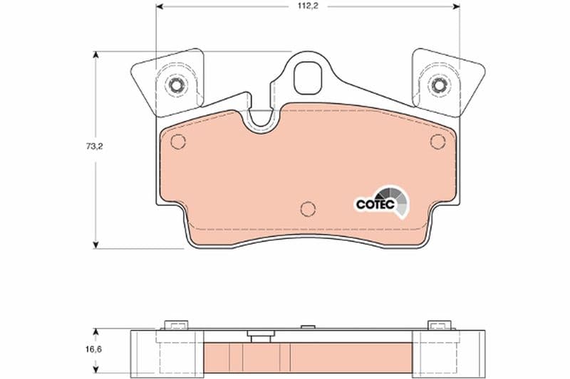 set placute frana,frana disc TRW COTEC GDB1652