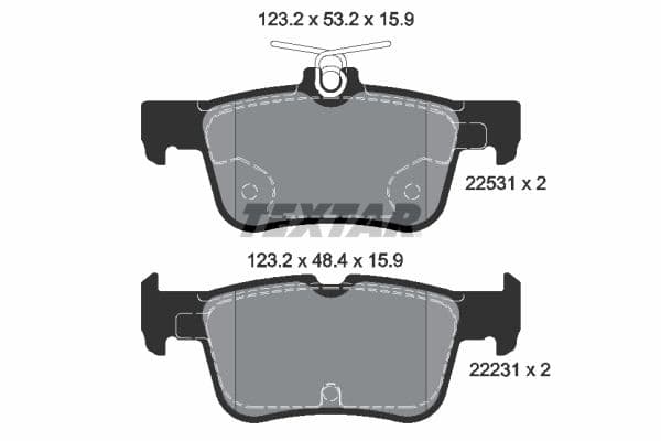 set placute frana,frana disc TEXTAR 2253101