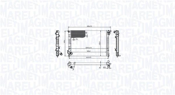 Radiator, racire motor MAGNETI MARELLI 350213212700