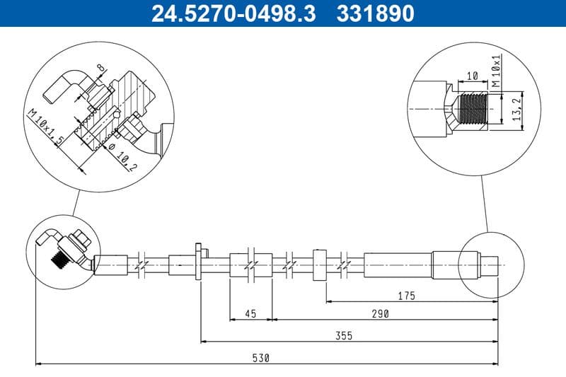 Furtun frana ATE 24.5270-0498.3