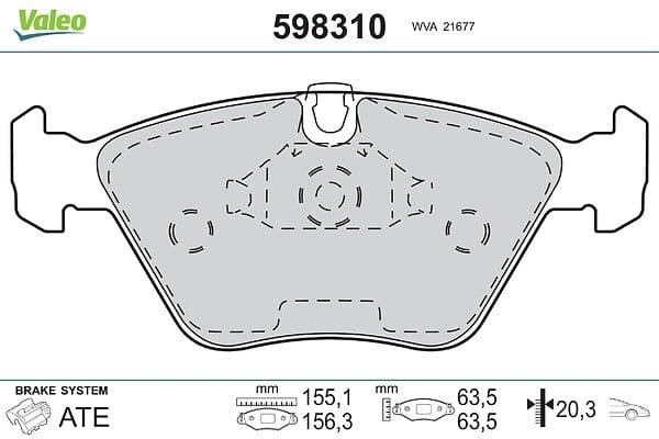 set placute frana,frana disc VALEO 598310