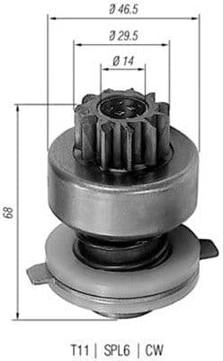 Pinion electromotor MAGNETI MARELLI 940113020048