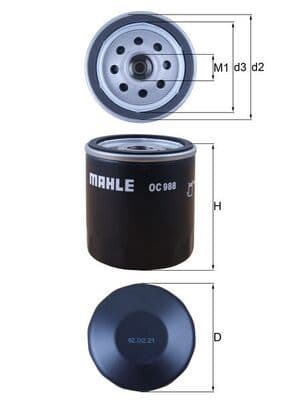 Filtru ulei MAHLE OC 988