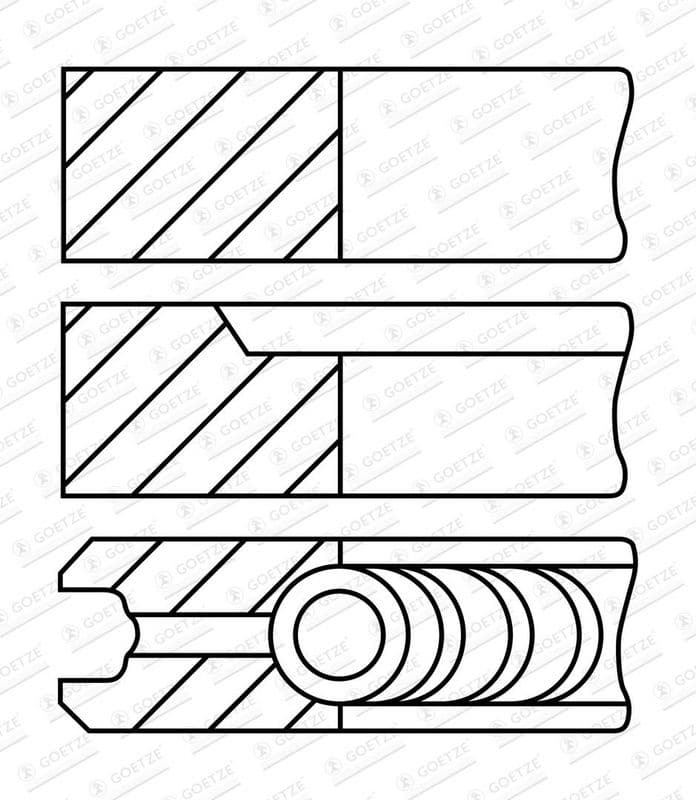 Set segmenti piston GOETZE ENGINE 08-407100-10