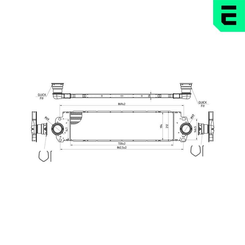 Intercooler, compresor ERA 672001