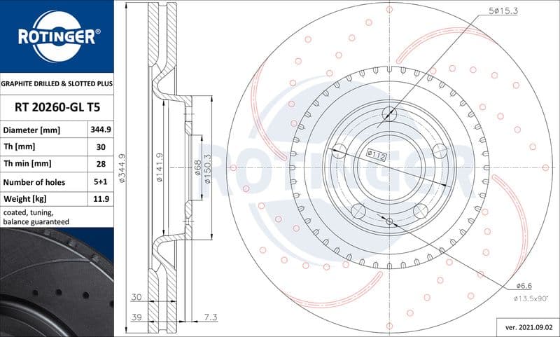 Disc frana ROTINGER RT 20260-GL T5