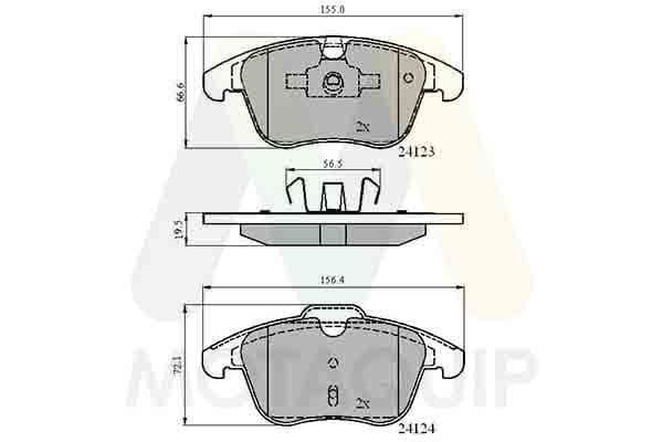 set placute frana,frana disc MOTAQUIP LVXL1293