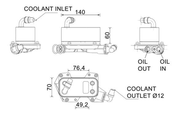 Radiator racire ulei, cutie de viteze automata MAHLE BEHR *** PREMIUM LINE *** CLC 132 000P