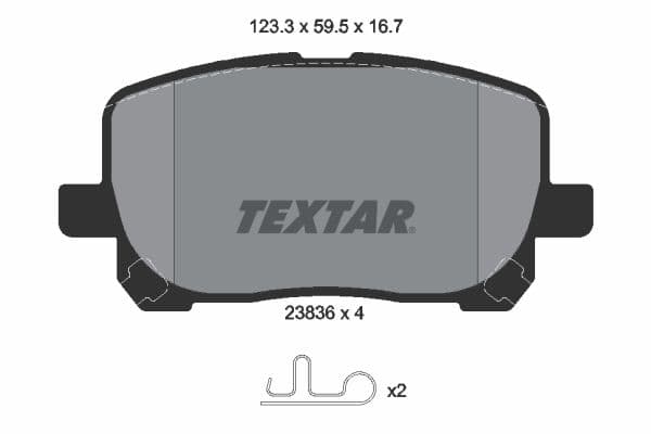 set placute frana,frana disc TEXTAR 2383601