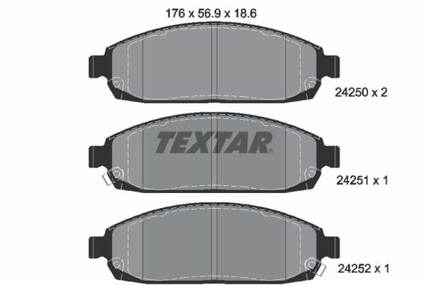 set placute frana,frana disc TEXTAR Q+ 2425001
