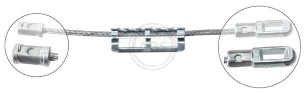 Cablu, frana de parcare A.B.S. K12096