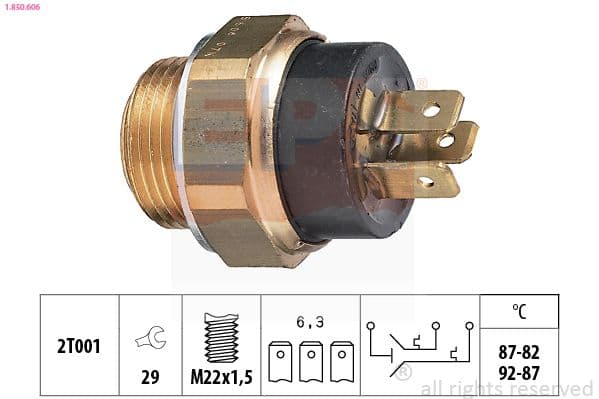 Comutator temperatura, ventilator radiator EPS 1.850.606