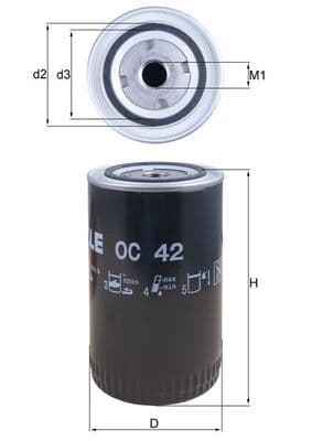 Filtru ulei MAHLE OC 42