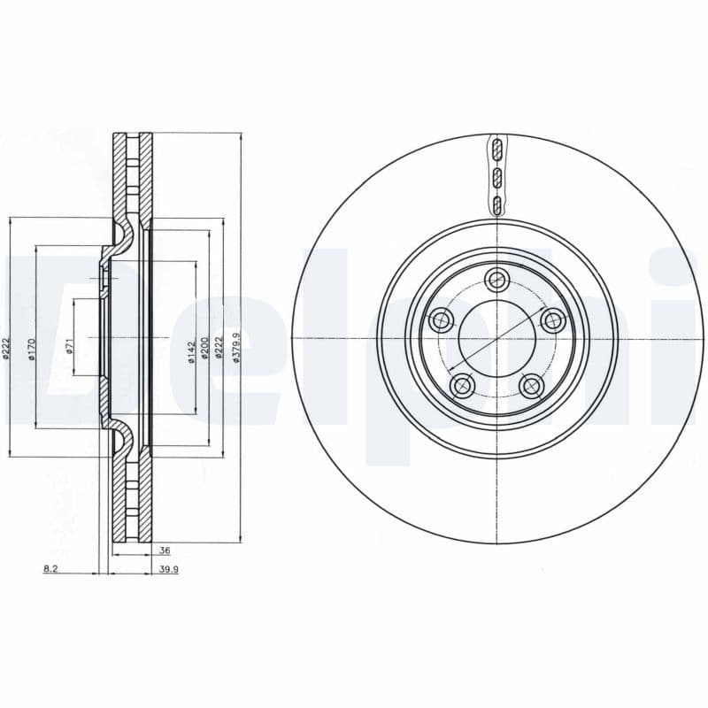 Disc frana DELPHI BG9102C