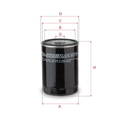 Filtru ulei SOFIMA S 3473 R